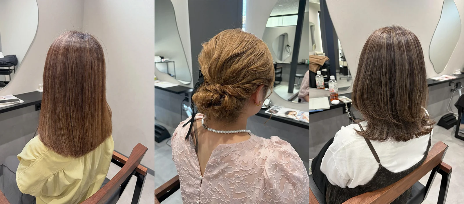 Chillのストレート・ヘアセット・ハイライトの施術例